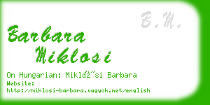 barbara miklosi business card