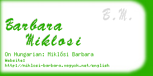 barbara miklosi business card